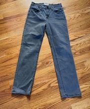 FRAME Le High Straight Jeans Women's Size 26 Hunt‎ Gray Stretch High Rise