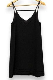 Gianni Bini Solid Black Cutout Slip Dress