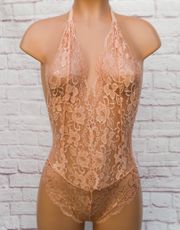 Cream Pink, Criss-Criss, Laced Bodysuit