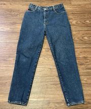 Vintage Dark Wash High Waist Tapered Leg  Jeans Size 11 R