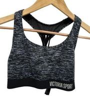 Victoria Sport Womens Black Gray 'The Player' Sports Bra Athleisure Size Small