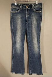 Wrangler Medium Wash Premium Patch Bootcut Jeans Size 7X34