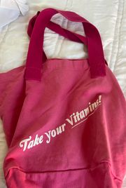 take your vitamins tote bag