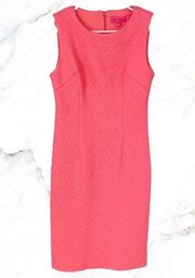 Betsey Johnson Coral Quilted Midi Dress