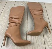 INC Women's Iyonna Over-The-Knee Slouch Boots 10.5 Luggage Tan Smooth $170