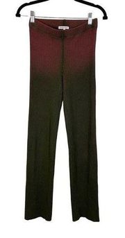 COTTON CITIZEN Lounge Pants Womens Small Ibiz High Rise Stretchy Cotton Burgundy