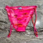 Vintage Candies Pink Sunset Print Bikini Bottoms Size Medium