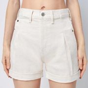 RE/DONE 40s Zoot Pleated Short In Vintage White 24