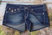 True RELIGION - disco Josie Big T shorts size 28