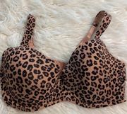 Adrianne Vittadini Bra size 38D excellent condition cheetah design