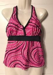 Free Country women swimwear tankini top wired cup size small 4-6