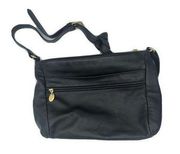 Stone Mountain Black Leather Handbag