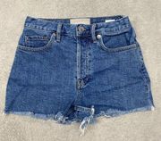Everlane Shorts Womens 23 The Cheeky Button Fly Jean Denim Booty Cut Off