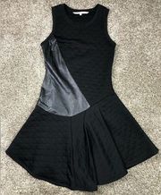 RACHEL Rachel Roy Black Quilted Fit and Flare Dress Size Small