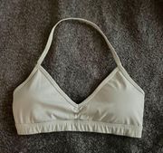 White Backless Sports Bra