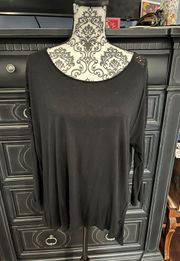 Mossimo Black 3/4 Sleeve Size XL Top