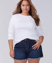 Lane Bryant Frayed Hem Denim Shorts 22