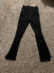 emo lace down jeans