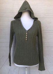 Green hooded sweater Size Medium