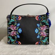 Nanette Lapore Athena Black Floral Handbag