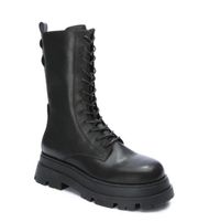 ASH Elton Platform Lug Sole Combat Boots, Calf Leather Size EU 40 Retail $355