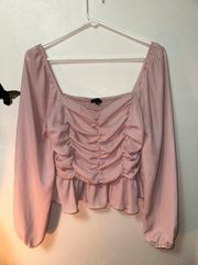 Pink Ruffled Top