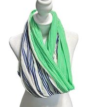 Gap lightweight infinity scarf blue, white and green