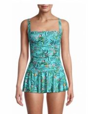 JOHNNY WAS Tania Floral Skirted One-Piece Swimsuit Taina