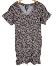 NWT  Micro Floral T-shirt Mini Dress Size Small