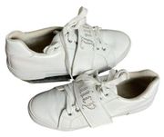 Juicy Couture Cartwheel Bling White Leather Sneakers Shoes Size 8.5 M