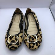 Adam Tucker by Me Too Nikki Womens Calf Hair Leopard Leather Upper Sz 6M