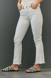 paige colette crop flare jeans in white