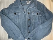 Blue Denim Crop Jacket