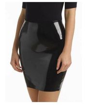 Commando Faux Patent Leather Mini Skirt - SK09 Medium New