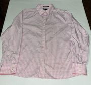 EUC Land’s End No Iron Supima Plaid Casual Shirt