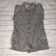 Skylar rose gray cargo romper size Medium