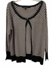 Lane Bryant striped Black Metallic Cardigan 18/20