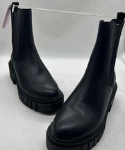 Wild Fable Boots Womens 9.5 Black Sterling Chelsea Boots Chunky Moto Grunge NEW