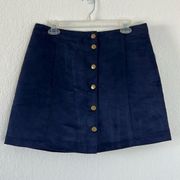 NWT Old Navy Navy Blue Suede Mini Skirt