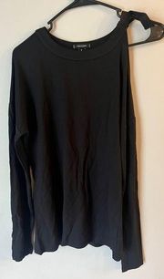 STELLA & DOT Women’s Black Split Sleeve Long Sleeve Top Size S NEW