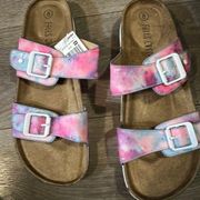 Falls Creek Tie Dye Sandals Size 8 New