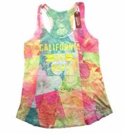 Arizona Womens Graphic Racerback Tank Sz M