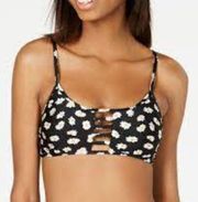 NWT!! Volcom Ur A Daisy Scoop neck Bikini Top Size Large