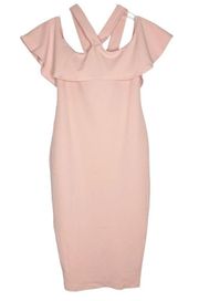 Nookie NWT HERMOSA MIDI DRESS Size Medium Blush Pink