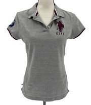 US Polo Assn Cotton Gray Short Sleeve Polo Shirt