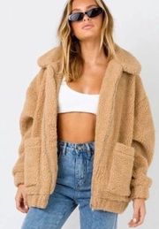 I AM GIA Pixie Teddy Caramel Coat Small