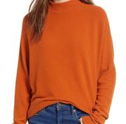 Mock neck ribbed sweater