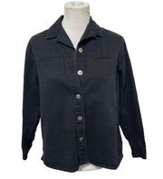 Liz Claiborne Jean jacket black denim Sz. M