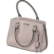 Guess PVC Pink Logo Embossed Handbag Satchel Purse