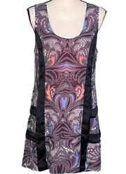 KARDASHIAN KOLLECTION abstract lacey design, tank top dress in size Medium. EUC